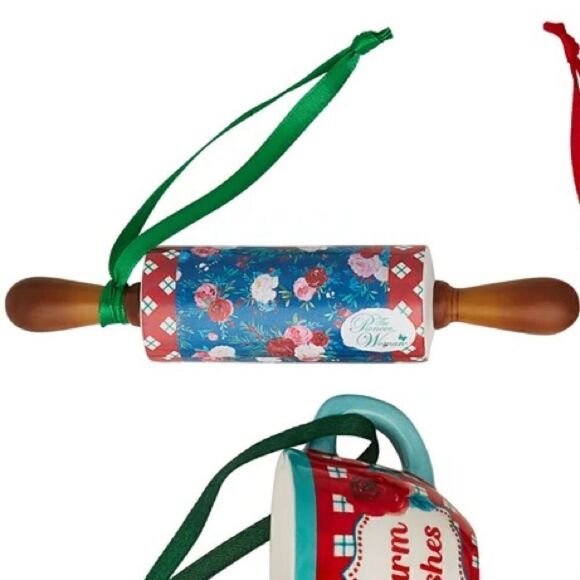 2022 🦋 New Pioneer Woman Kitchen Christmas Ornament Bundle, Set of 4 - Picture 6 of 7